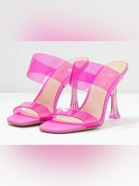 Like NEW Disney x Aldo Cinderella Pink Heel Mules